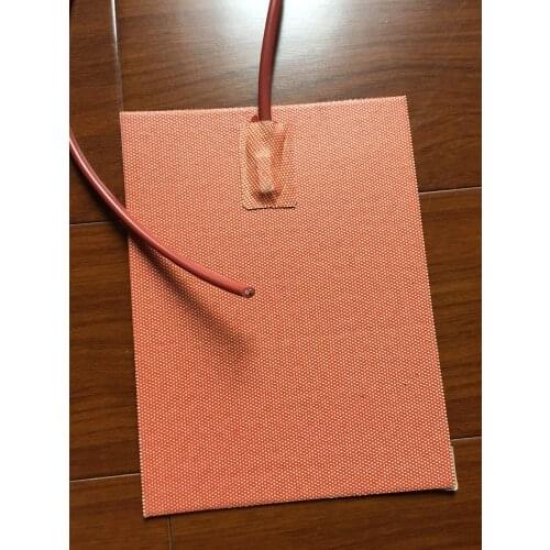 150mmX200mm 300W 120V ,Silicone Heater Engine Block Oil Pan Hydraulic Tank Heating Plate 90C Thermostat 3M PSA rubber heater