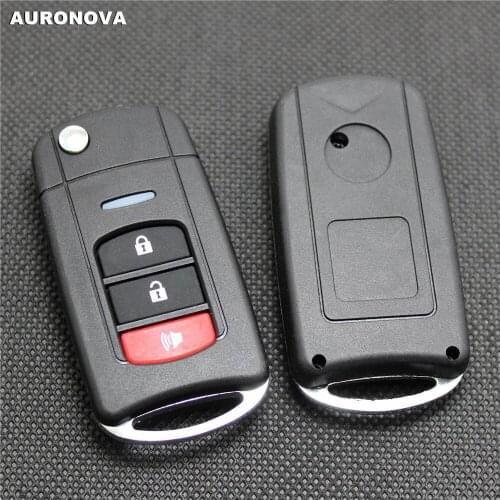 AURONOVA New Upgrade Folding Key Shell for Toyota 2+1 Buttons Modified Remote Car Key Case
