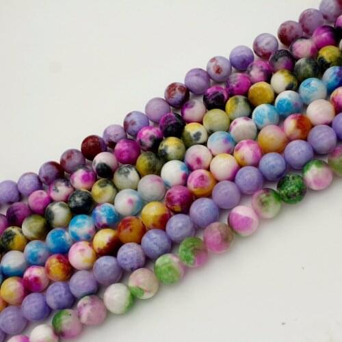 Free Shipping New Arrival Ice Blue Persian Jades Gem Beads 15" Strand 6 8 10mm Pick Size For Jewelry Making