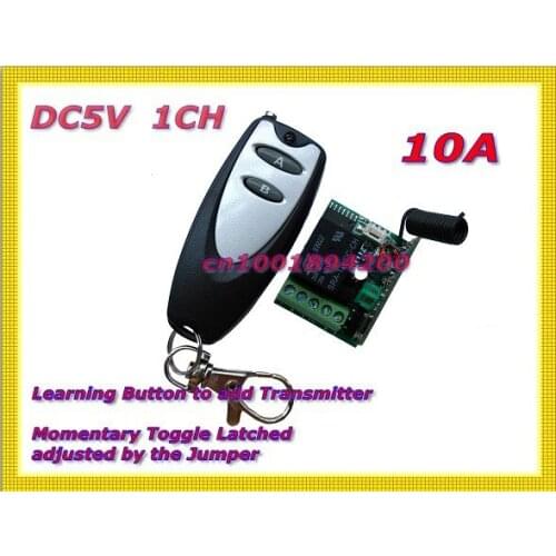 DC5V Wireless Remote Controller Transceiver Wireless ON OFF Switch Mini M4/T4/L4 adjusted add controller freely 42*22*16mm