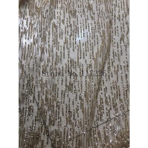Shining glitter sequins glued on embroidery african tulle mesh fabric JRB-CL9108 for wedding
