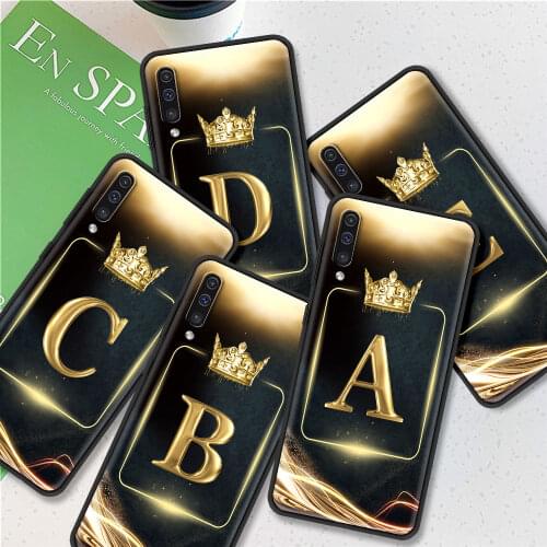 Phone Case For Samsung Galaxy A50 A51 A70 A71 A21s S20 FE A10 A20e A30 A40 Black Soft Mobile Cover Fashion Gold Fashion
