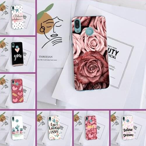 Phone Case For Huawei Nova 2i 3 3I 3E 2 Lite Plus 4 4E 5 Heart Flower Love Silicone Back Cover For Huawei Nova Smart Lite 2017