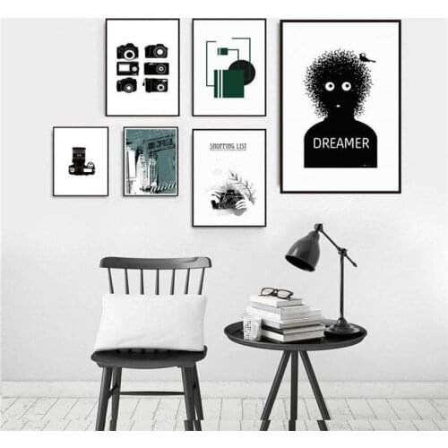 Black White Photography Canvas Paintings Nordic Wall Art Picture Camera Minimalist Print Living Room Bedroom Home Decor Poster