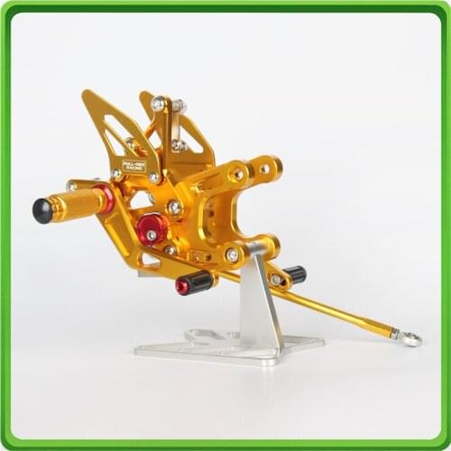 CNC Adjustable Rearsets Rear set sets Foot Rest Pegs Pedal For Kawasaki Ninja ZX10R ZX 10R ZX-10R 2008 2009 2010 Gold