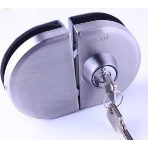 Double Glass Door Lock 304 Stainless Steel Single Open Glass Door Locks Door Hasps For 10-12mm Thickness Glass Door Lock