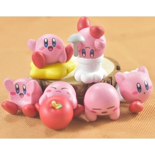 2-3CM 6Pcs/Set Kawii Kirby Waddle Doo PVC Action Figure Model Toys Kid Birthday Gift