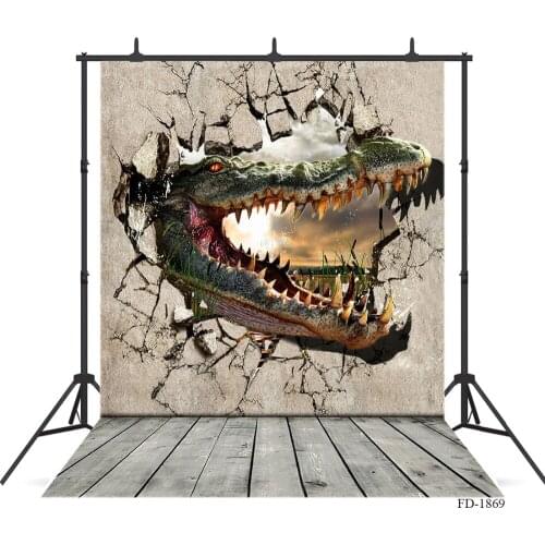 Dinosaur Wall Photography Background for Photo Booth Children Portrait Vinyl cloth Computer Printed Photo Backdrop Photo Studio