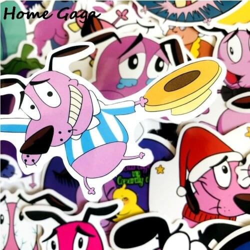 Homegaga 50pcs/set funny cartoon dog stickers skateboard laptop luggage refrigerator scrapbooking stickers fashion decals D2751
