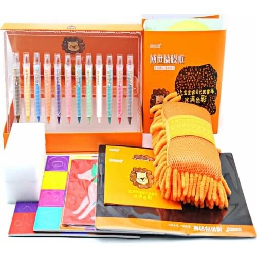 Notice board parent child game childrens gift Kawai graffiti bulletin board family drawing board creative painting school Stati