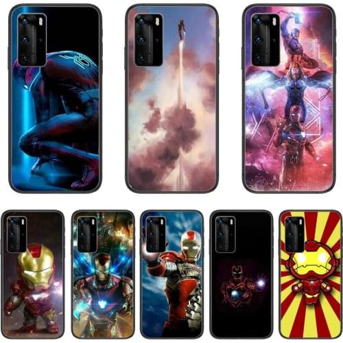 Captain America Marvels Avengers Clear Phone Case For Huawei Honor 20 10 9 8A 7 5T X Pro Lite 5G Black Etui Coque Hoesjes Comi