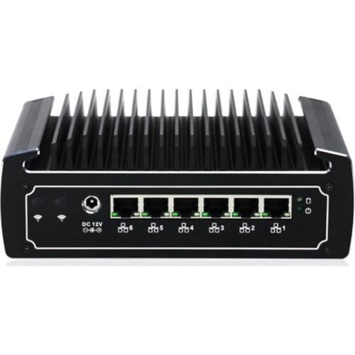 6*RJ45 Mini PC Intel Core i7 8550U 8565U i5 8250U 8265U Celeron3867U 3865U Firewall Router Fanless industrial Control Host