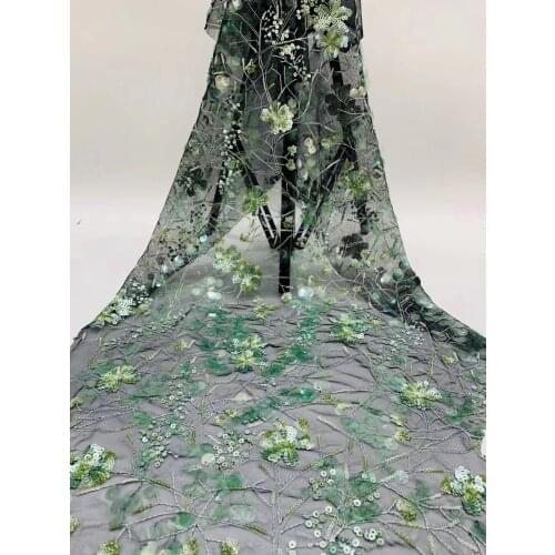 The latest African lace fabric 2020 high-quality lace embroidery French sequin lace Nigeria lace fabric material D37401