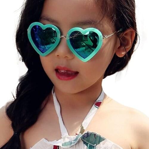 New Baby Sunglasses Solid Color Fashion Peach Heart Eye Protection Love Vintage Unisex Anti-Ultraviolet Tool