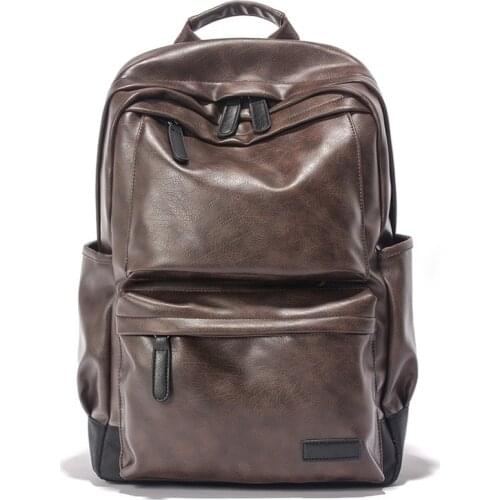 New backpack leather bag fashion computer bag school bags mens casual travel package 2022 Fahion