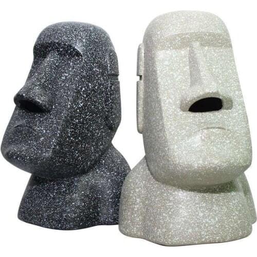 Easter Stone Statue Tissue Box Home ​Nostril Storage Moai Tissue Pumping Holder Napkin Holder Hotel Decoration