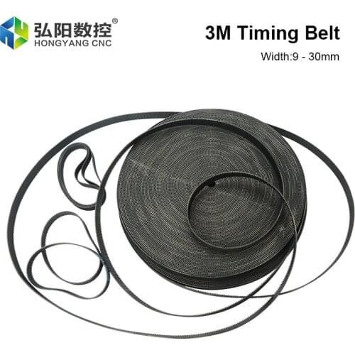 3M Open Transmission Timing Belt Width 8/9/10/12/15/20/30mm Rubber Timing Belt For CO2 Laser Engraving And Cutting Machine