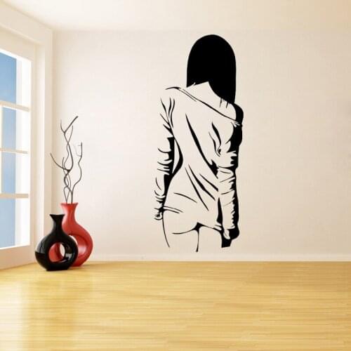 Sexy Girl Silhouette Wall Stickers Living Room Bedroom Decoration Bar KTV Backgroud Wall Sticker Vinyl Decals B27