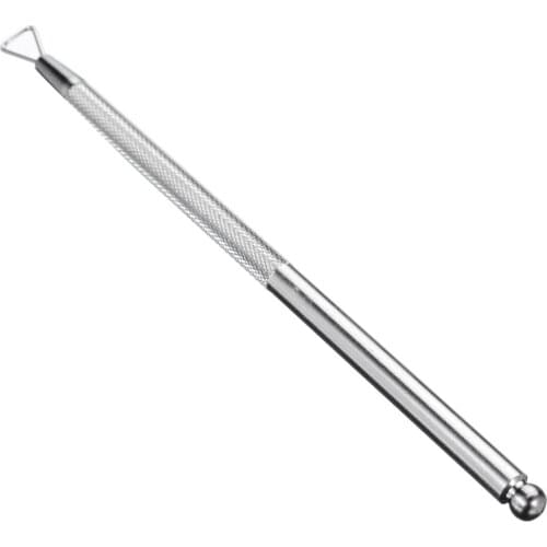 Shellhard 1pc Nail Polish Remover Rod Stainless Steel Nail Art Polish UV Gel Remover Triangle Stick Rod Pusher Nail Tools