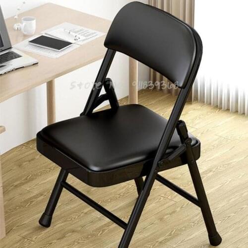 Folding chair computer chair backrest home desk simple stool office sedentary comfortable lazy leisure seat