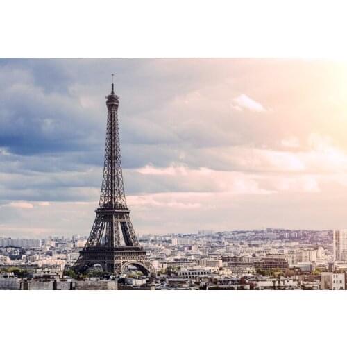 Dusk Eiffel Tower The wooden puzzle 1000 pieces ersion paper jigsaw puzzle white card adult childrens educational toys