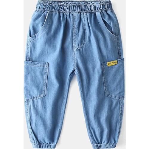 Spring Girls Jeans Baby Kids Jeans for Children Boys Girls Thin Denim Pants Toddler Pants Girls Kids Pants for Boy Girl 2-8Y