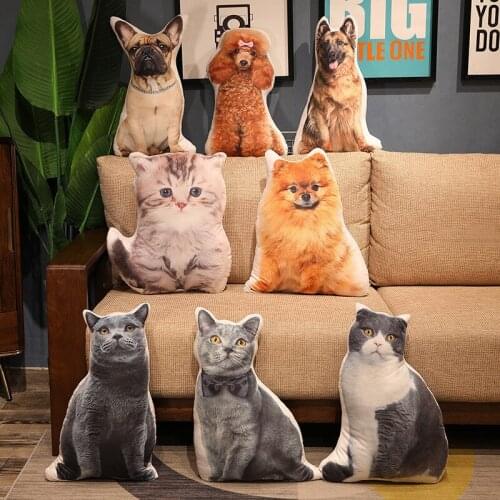 1pc 50cm Simulation Plush Cat Pillows Soft Stuffed Animals Cushion Sofa Decor Cartoon Plush Toys for Girls Kids Gift