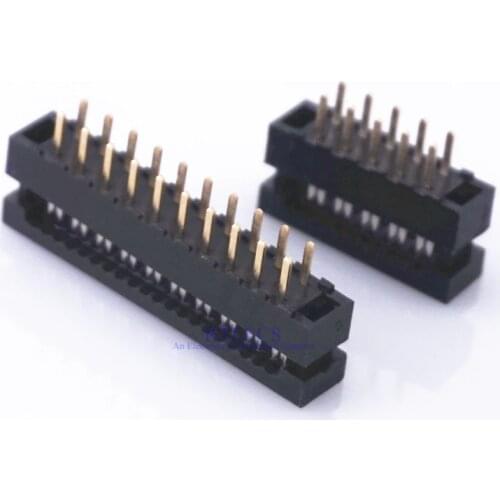 10 pcs DIP Plug FD Connector 2.0 mm Pitch 6 8 10 12 14 16 18 20 24 26 30 34 40 50 60 Pin IDC Adapter Flat Cable 1.0mm transition