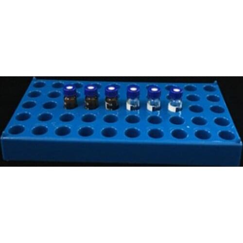 2pcs/lot 1.5ml plastic Chromatography vial stand for place 50 vials 2ml analytical bottle, sample bottle holder Aperture 12mm