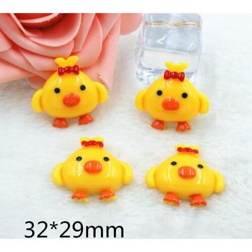 30pcs/lot resin cartoon DIY resin cabochons accessories flat back resin animals chick