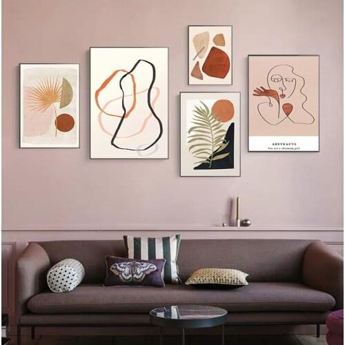 Abstract Boho Style Gallery Canvas Painting Poster and Print Wall Art Pictures Posters Living Room Home Decor NO FRAME