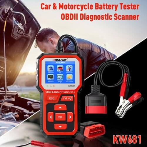 KW681 & KW650 Car Motorcycle Battery Tester 12V 6V Battery System Analyzer 2000CCA Charging Cranking Test Tools For The Car