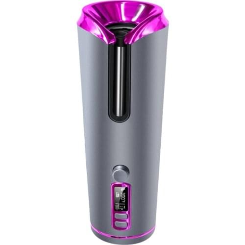Cordless Automatic Hair Curler USB Rechargeable Auto Curling Iron for Curls Waves LCD Curly Hair Styling Tools