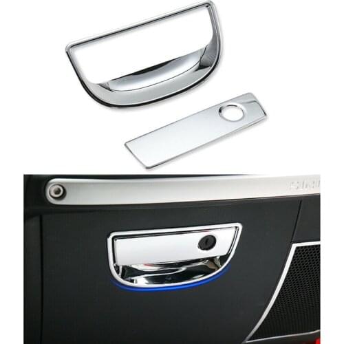 Car Chrome Co-Pilot Storage Glove Box Handle Cover Trim for Jeep Wrangler JK 2007