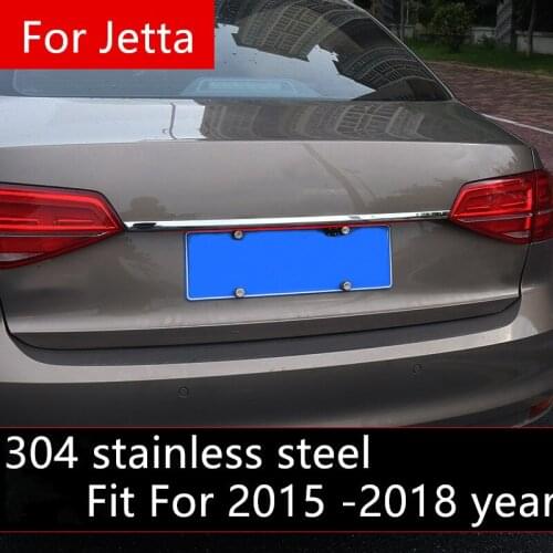 Free Shipping Stainless Steel Back Rear Trunk Protection Decoration Sequins Car Stickers ForJETTA MK6