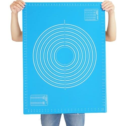 Oversize 80/70/60cm Silicone Baking Mat Pastry Rolling Kneading Pad Kitchen Crepes Pizza Dough Non-stick Pan Pastry Mat 2021 New