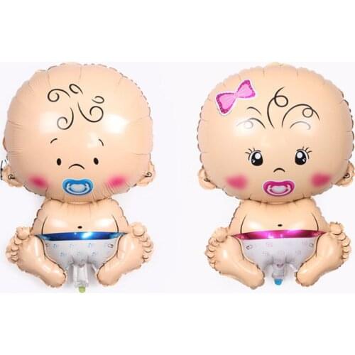 Baby Cartoon Balloons Boy Girl Baby Birthday Party Decorations Supplies Kids Classic Toys Gift Shower Gold Foil