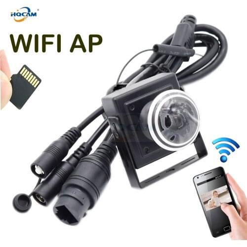 HQCAM 720P/960P/1080P Mini WIFI IP Camera P2P SD Card Slot Wifi AP Wireless Wide Angle fisheye camera Rest & Soft Antenna camhi