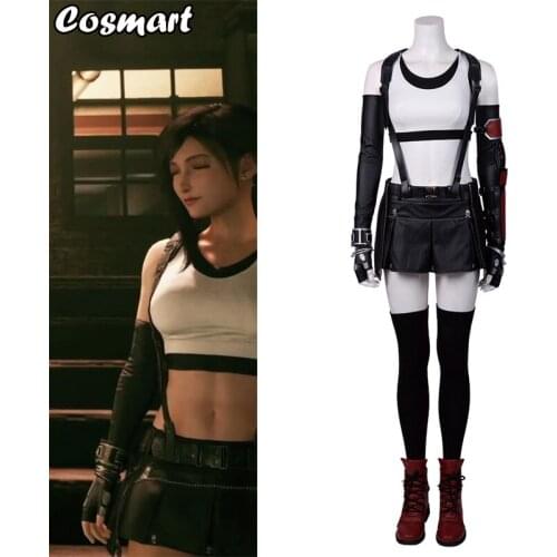 Game Final Fantasy VII FF7 Tifa Lockhart Cosplay Costume Halloween Suit for Women Men Any Size New 2020