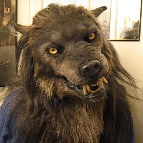 Werewolf Costume Party mask Halloween Simulation Animal Headwear Costume Wolf Face Masks Cosplay Masquerade mask