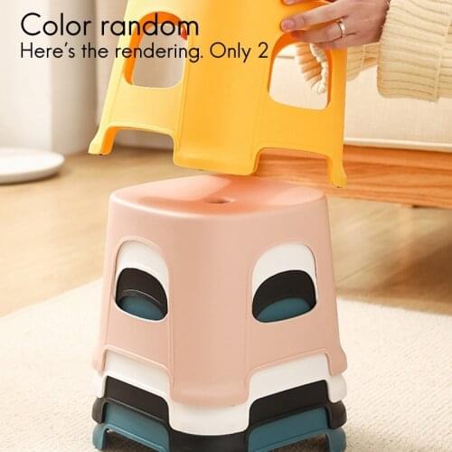 Small Stool Plastic Bench Household Childrens Stool Thickened Non-Slip Foot Rubber Stool Baby Foot Bath Low Stool