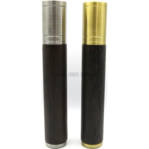 LUBINSKI Metal Wood Cigar Cigarette Tube Holder Outdoor Tobacco Portable 1 Cigar Case Professional Cigar Travel Humidor Gift Box