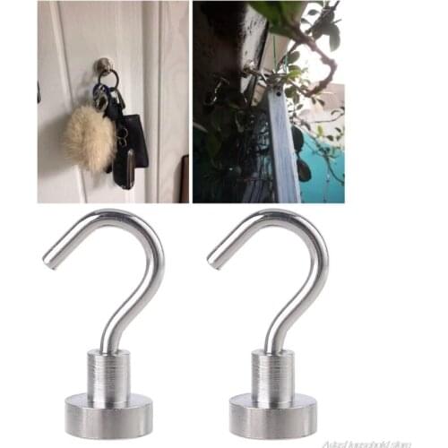 Multi Purpose Strong Magnetic Hooks Heavy Duty Wall Hooks Hanger Key Coat Cup Hanging Hanger for Home Kitchen Storage wholesales