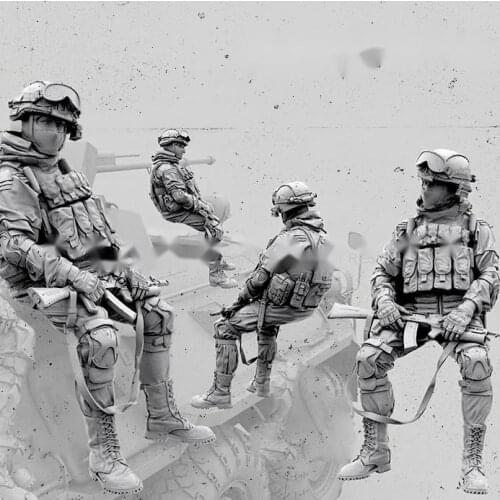 1/35 resin white model resin model Russian special forces soldiers need to manually color the model free shipping