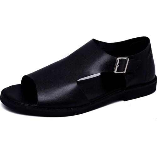 New Summer Men Sandals 2020 Leisure Beach Men Casual Shoes High Quality Genuine Leather The Mens Sandals