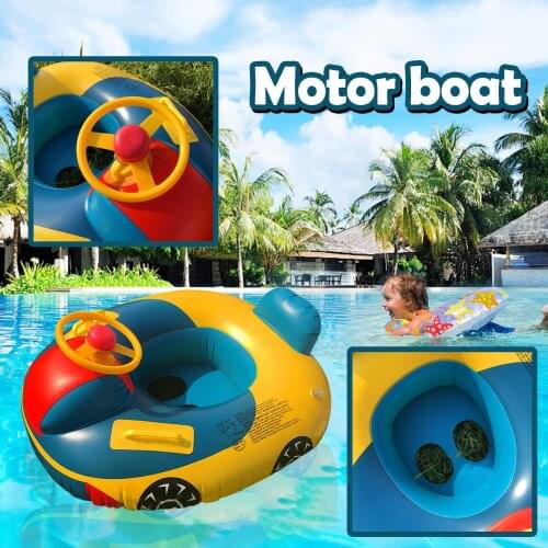 Inflatable Small Car Swimming Ring Thickened Pvc Childrens Swimming Ring Rainer Outdoor Water Playing Boat Sport 0-5 Years
