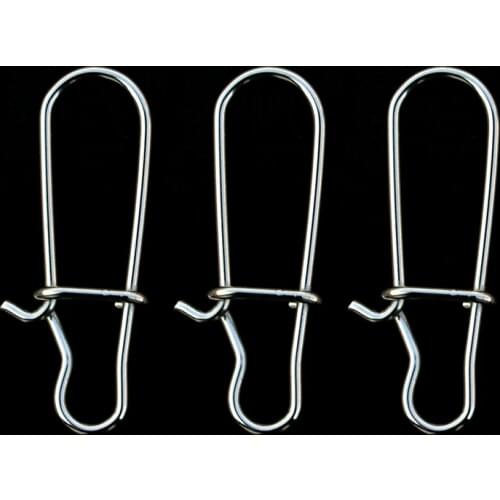 Stainless Steel Nice Fishing Snap 30pcs/lot Silver Fast Lock Fishing Clips Fishing Hook Lure Connector Accessories