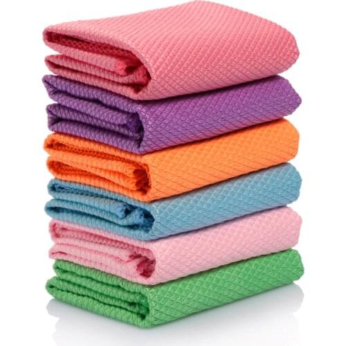 2019 New 1PC Water Absorbable Glass Kitchen Cleaning Cloth 30 * 40CM Wipes Table Window Home Cleaning Rags