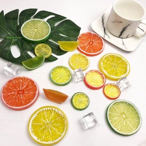 Fake Lemon Block Artificial Fruit Wedge Slice Simulation Lifelike Fake for Home Party Kitchen Decoration Teaching Aids