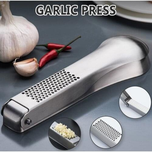 Kitchen Accessories Stainless Steel Garlic Press Crusher Manual Squeezes Tool Kitchen Cooking Tools Wxv Sale